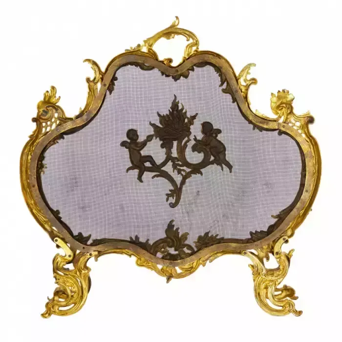 Fireplace Railing In Louis XV Style. France 19th Century. photo for sale