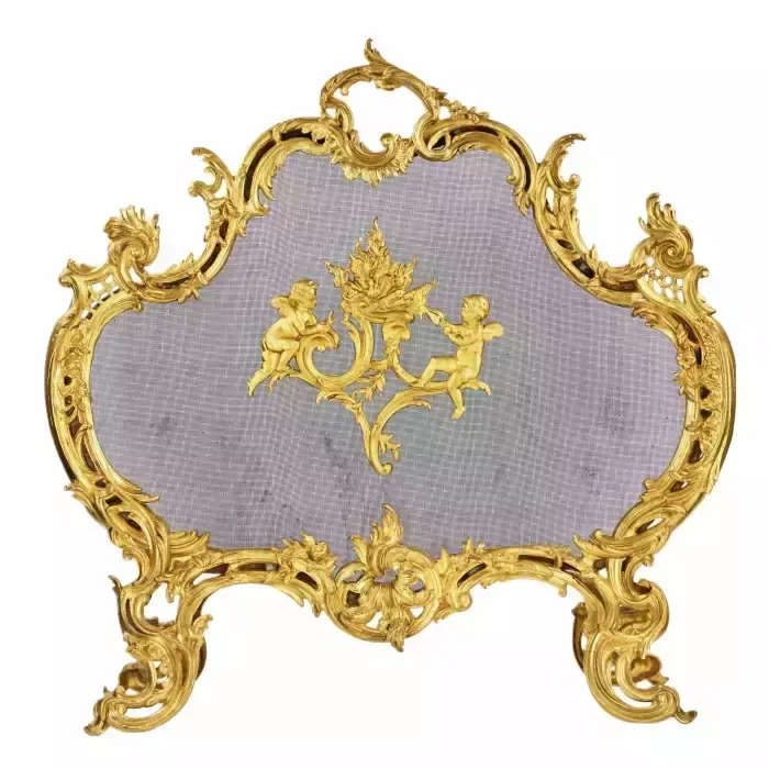 Fireplace Railing In Louis XV Style. France 19th Century. photo Home Fixtures