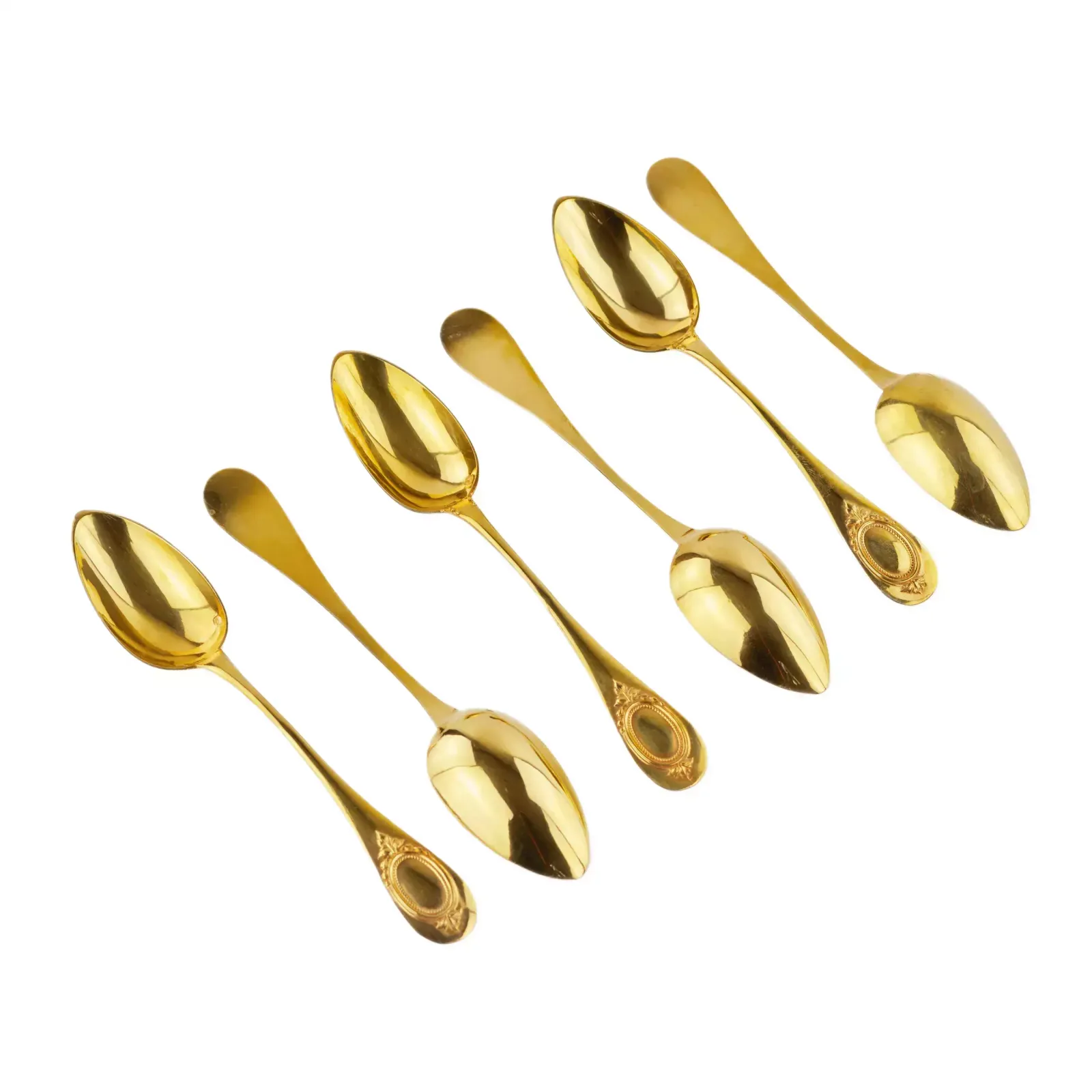 Set Of 6 Silver, Gilded Teaspoons In The Original Boulle Box. France. Turn Of The 19th And 20th Centuries. photo furniture