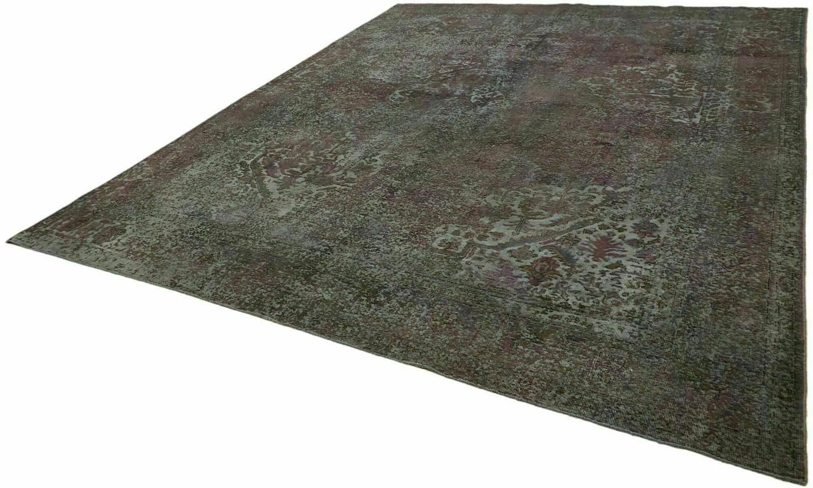 Handmade 1980's Grey Over Dyed Large Area Rug ( 384 X 298 Cm ) photo for sale
