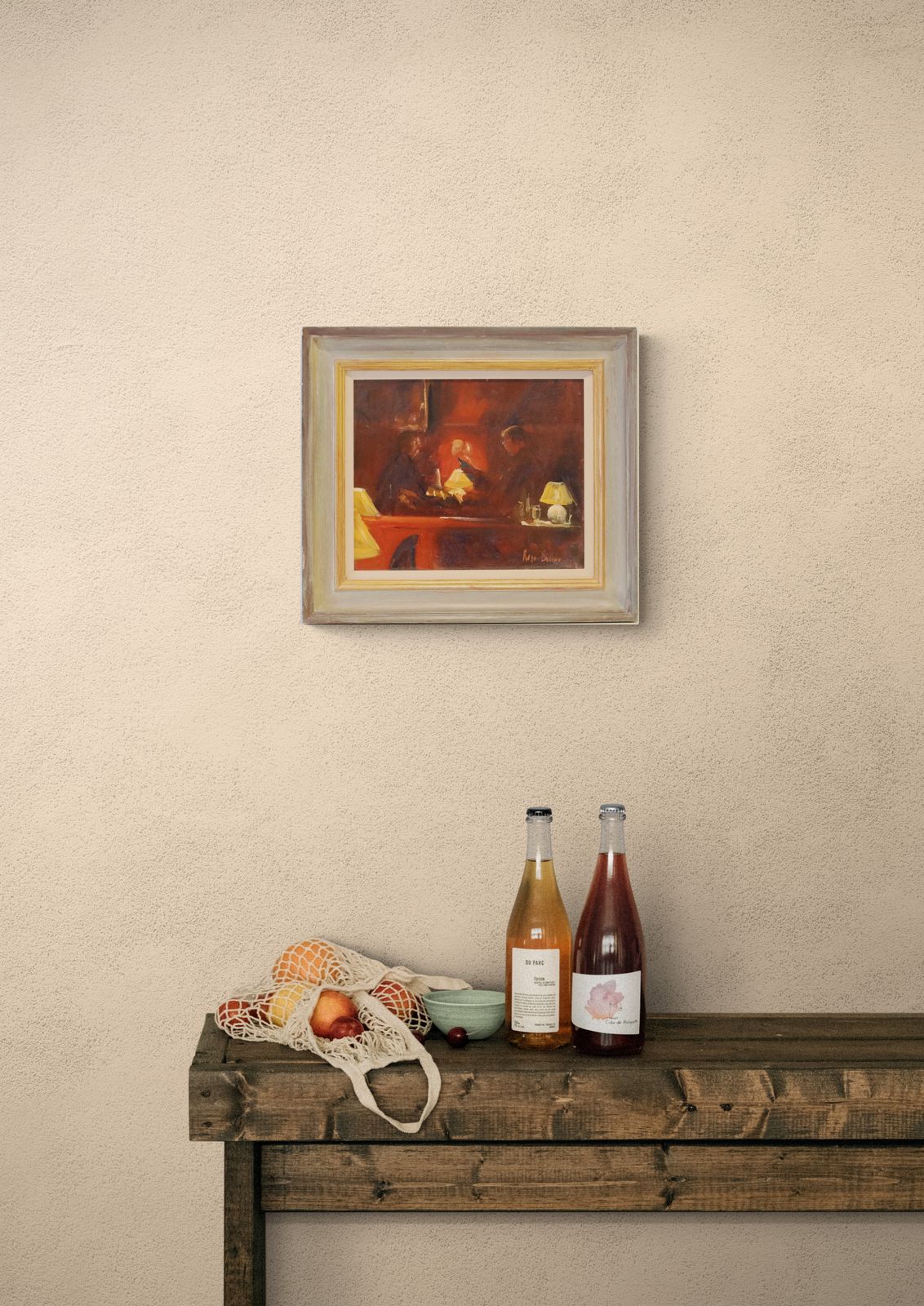 French Café Oil Painting By Roger Dellar photo 550.0