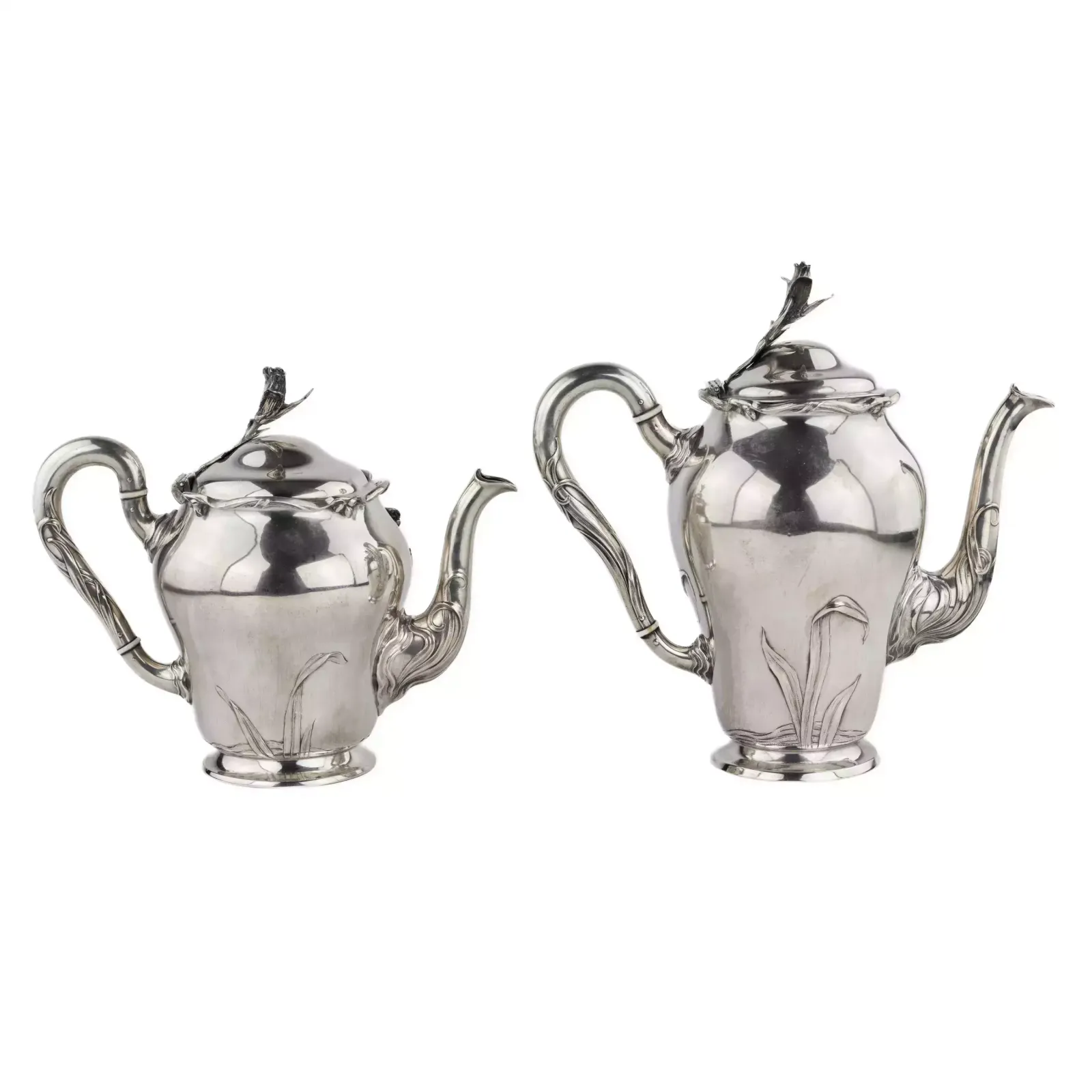 Silver Tea And Coffee Service In Art Nouveau Style. Bruckmann. After 1888. photo vinterior