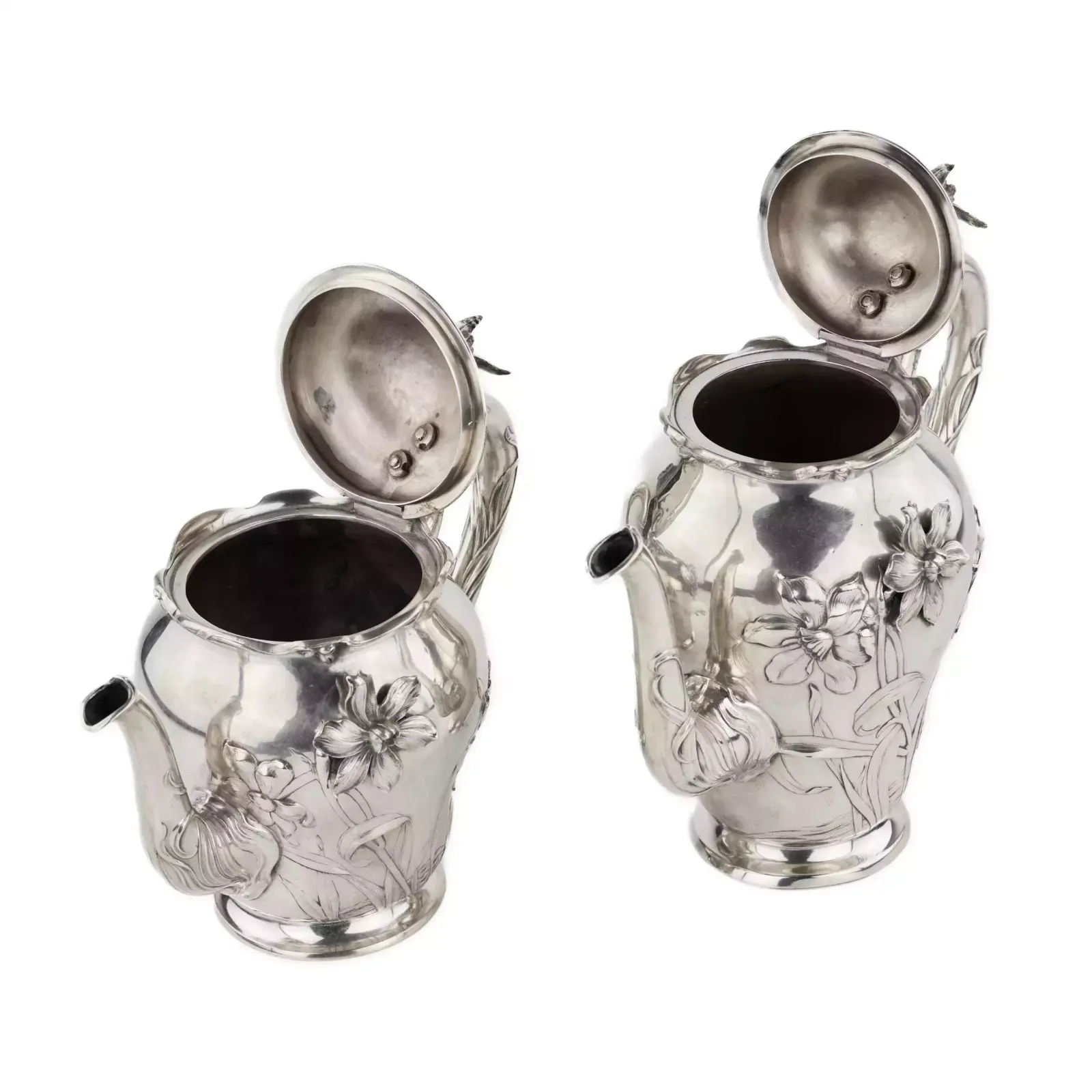 Silver Tea And Coffee Service In Art Nouveau Style. Bruckmann. After 1888. photo buy