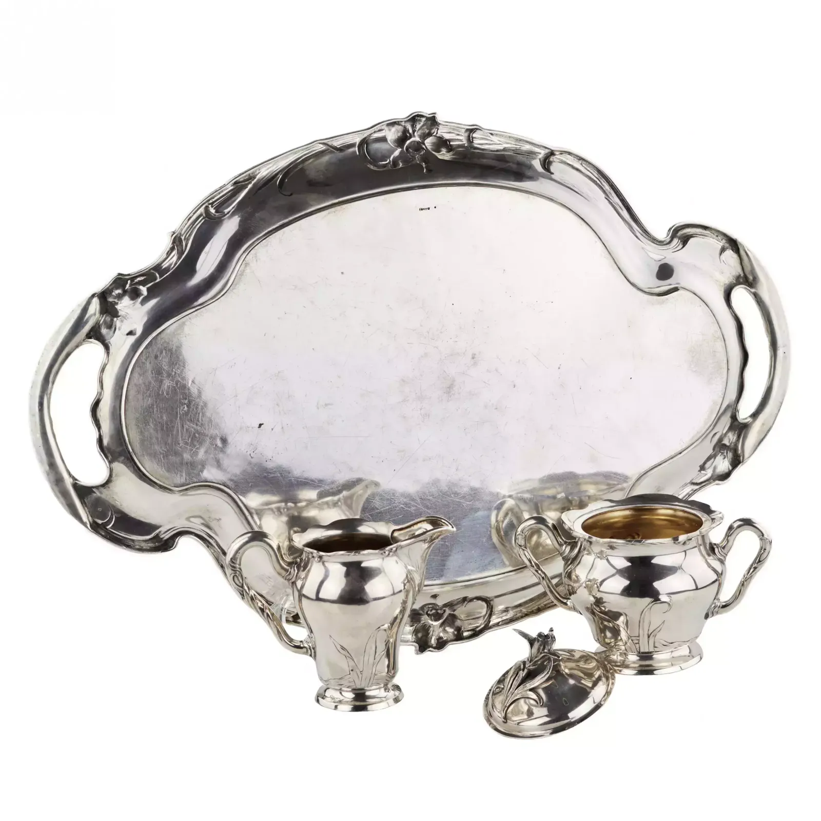 photo for sale Silver Tea And Coffee Service In Art Nouveau Style. Bruckmann. After 1888.