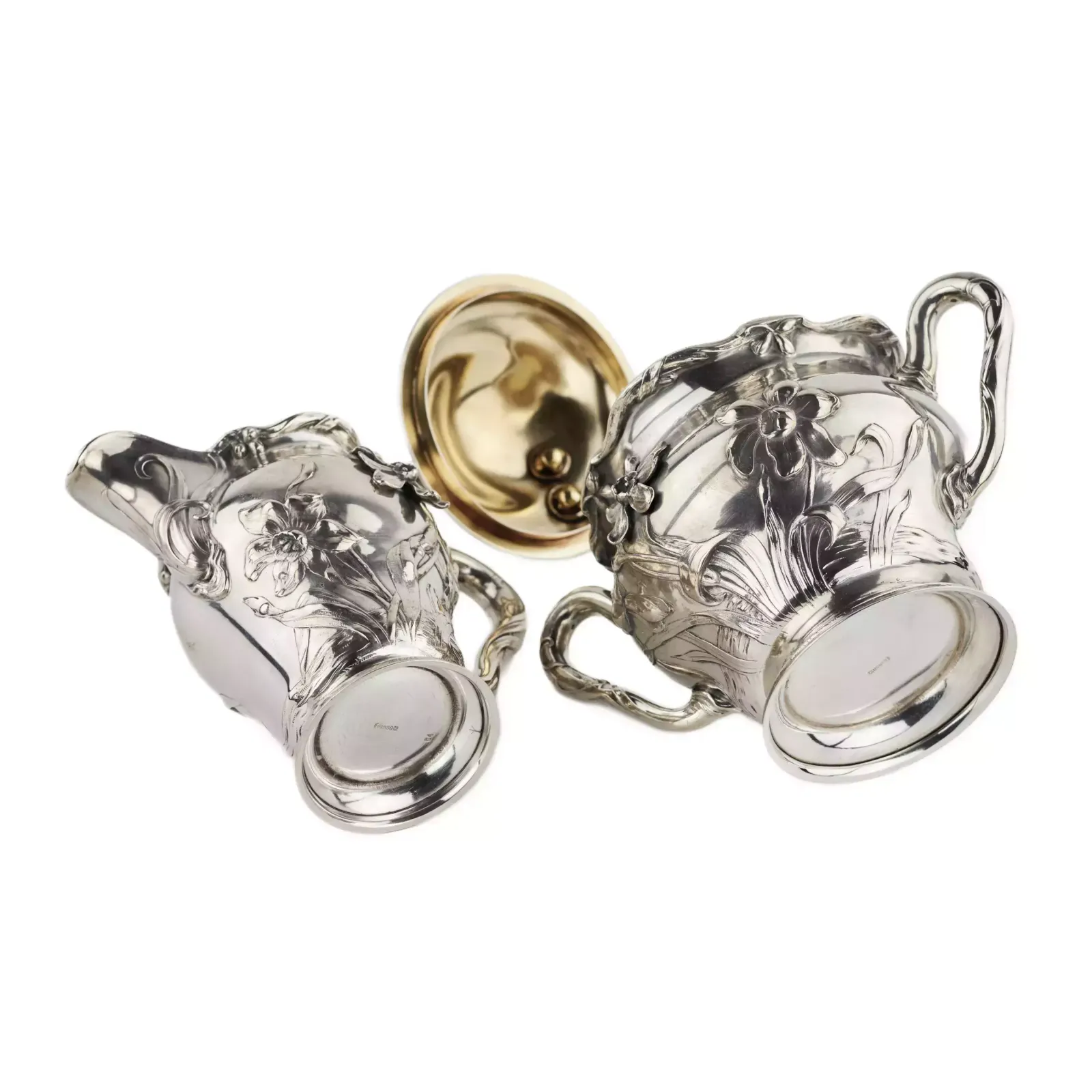 Home Decor Silver Tea And Coffee Service In Art Nouveau Style. Bruckmann. After 1888. photo