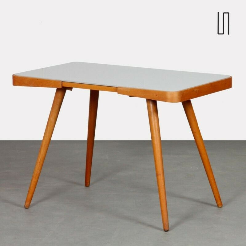 Wood And Glass Table By Jiri Jiroutek, 1960s
