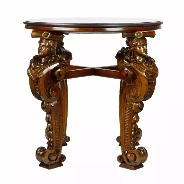 An Impressive Chess Table With Precious Roman Mosaics On Carved Legs. photo Furniture