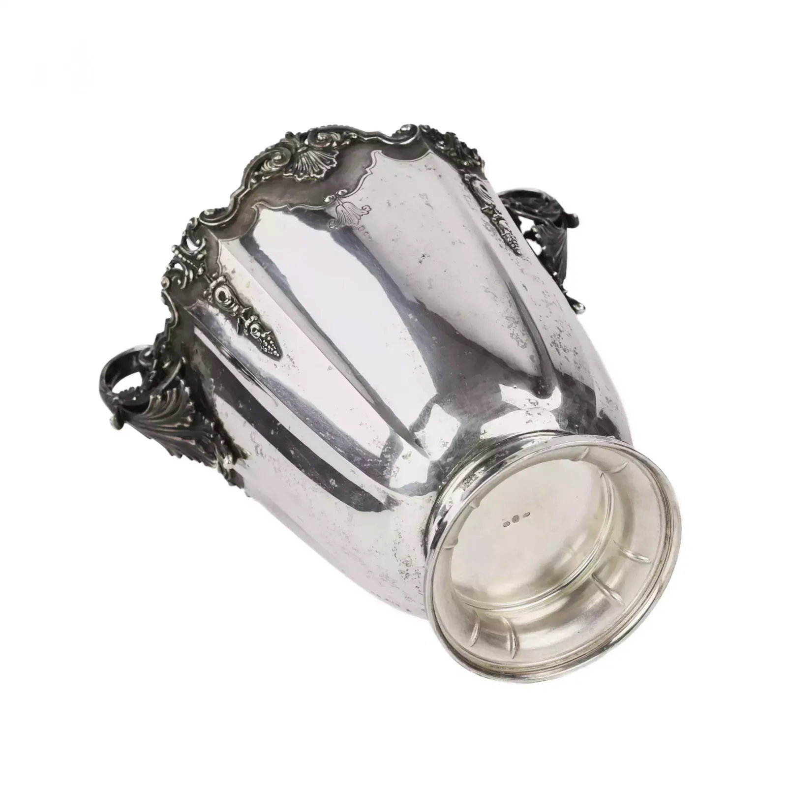 An Ornate Italian Silver Cooler In The Shape Of A Vase. 1934 1944 photo for sale