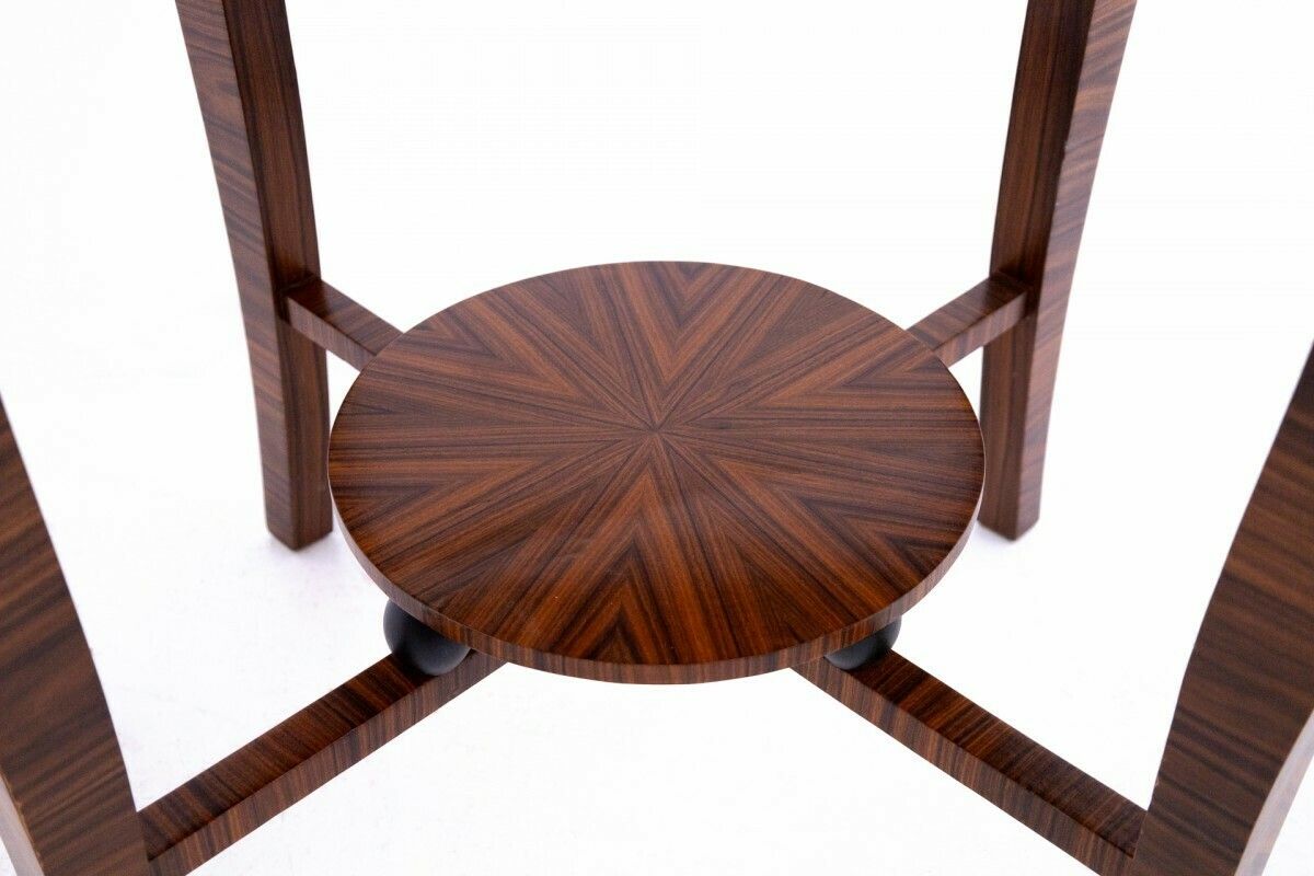 Round Art Deco Coffee Table, Poland, Mid 20th Century. After Renovation. photo buy