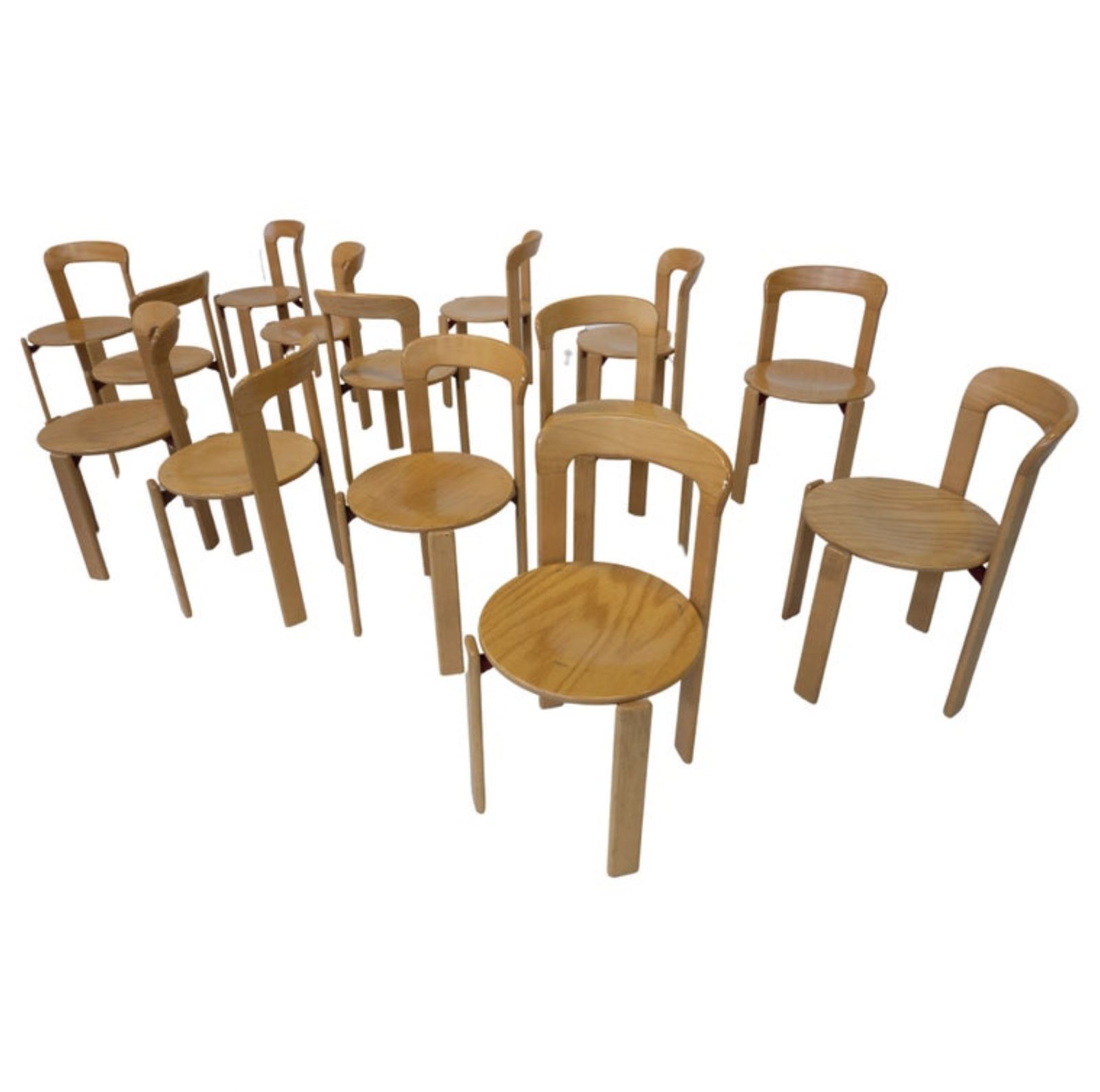 20 Bruno Rey Dining Chairs, 1970s