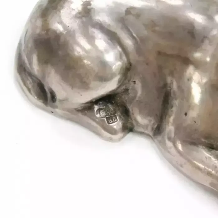 Silver Dog In The Faberge Style, Russia 1920 Century photo furniture