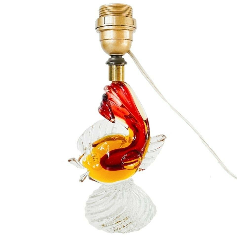 Artistica Murano Ccc Murano Glass Fish Lamp Base 1960's Fish Lamp photo for sale
