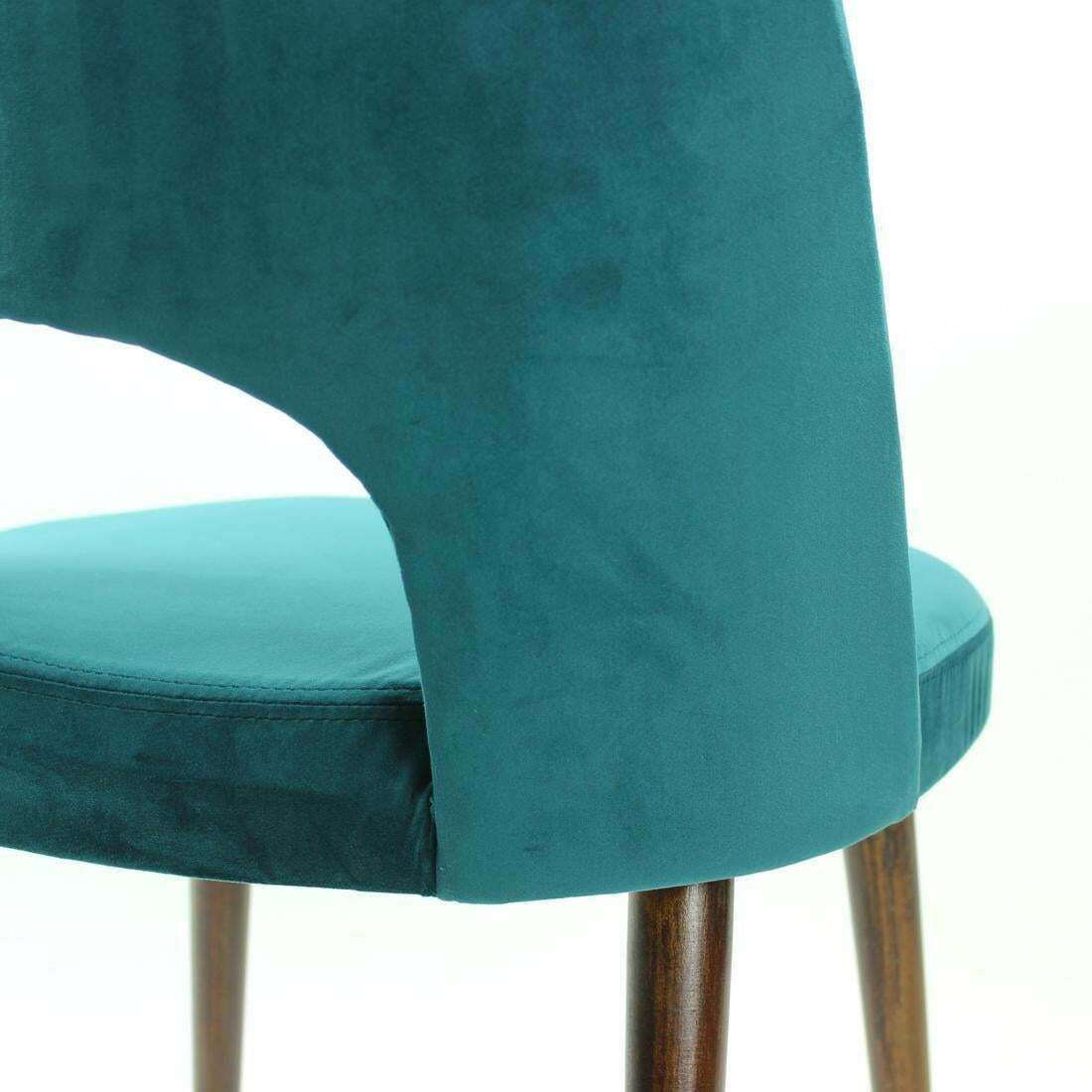photo buy 5 Dining Chairs By Oswald Haerdtl In Velvet For Ton, Czechoslovakia 1950s