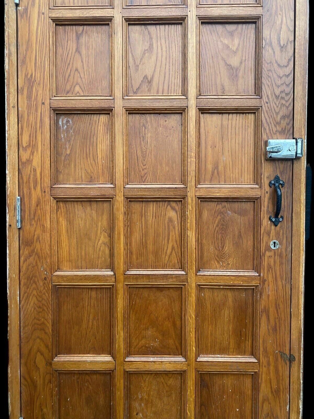 photo for sale Grand Solid Oak Front Door +Frame Reclaimed Bespoke Tudor Gothic Carved Wood Old