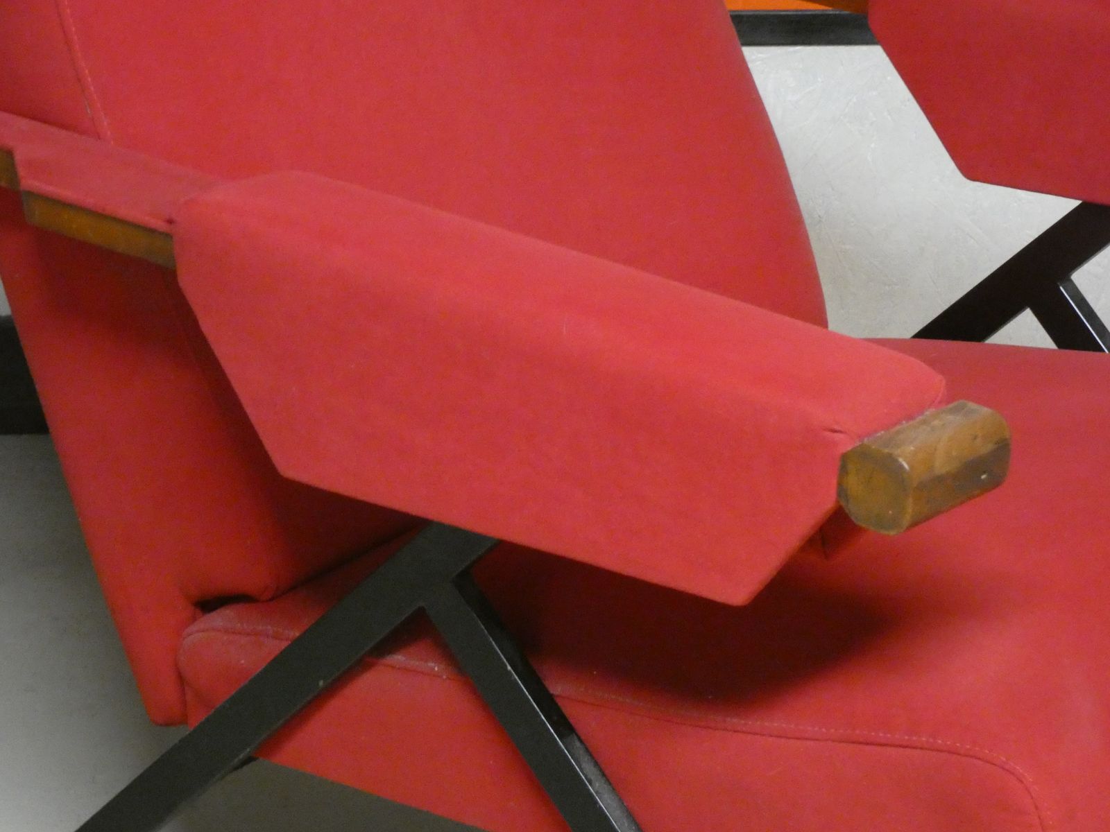 Set Of 2 Reclining Armchairs In Alcantara, Italy, 1960s photo Furniture