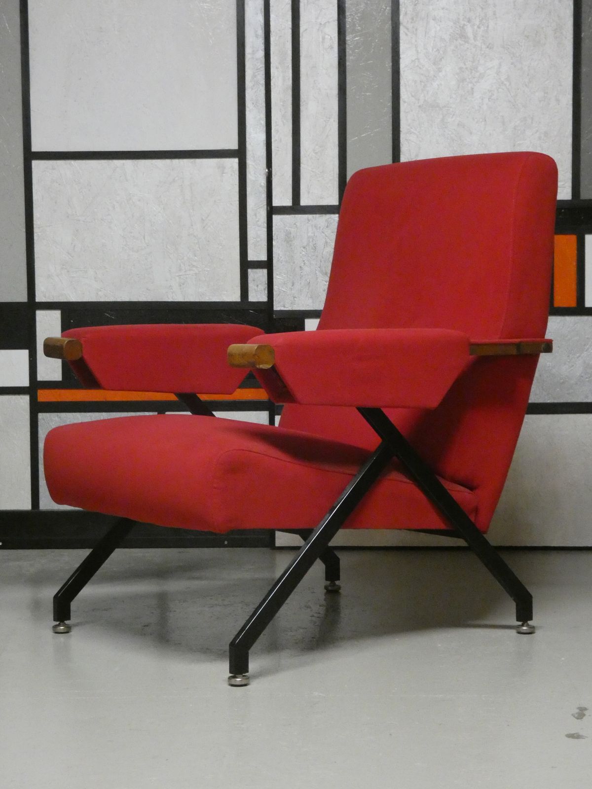 photo furniture Set Of 2 Reclining Armchairs In Alcantara, Italy, 1960s
