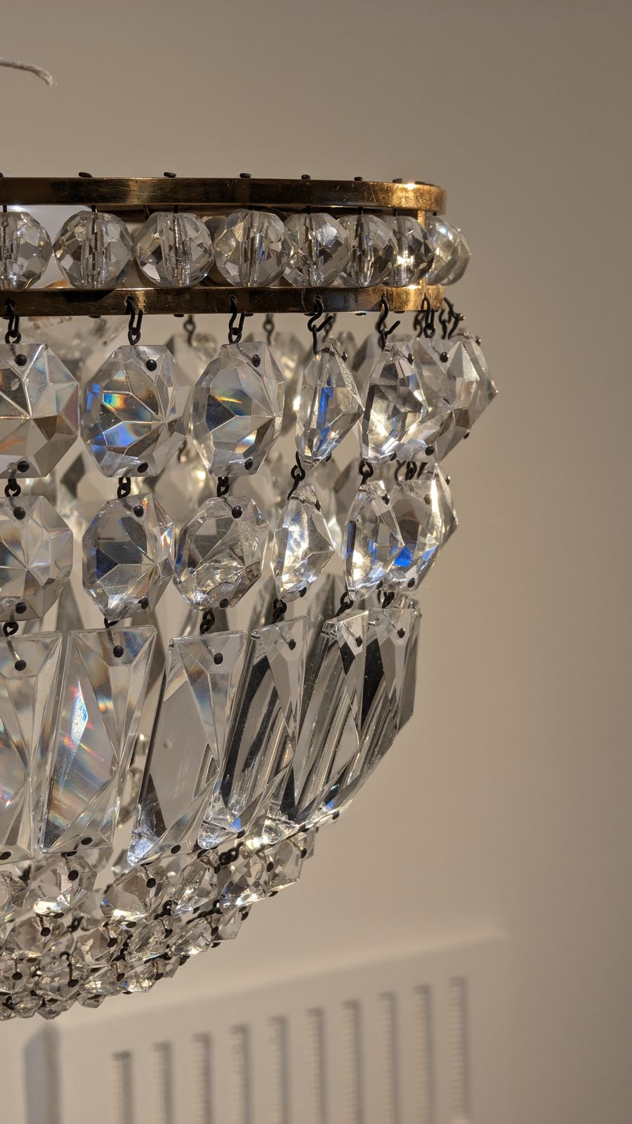 20th Century Tent And Bag Cut Glass Chandelier photo 200.0