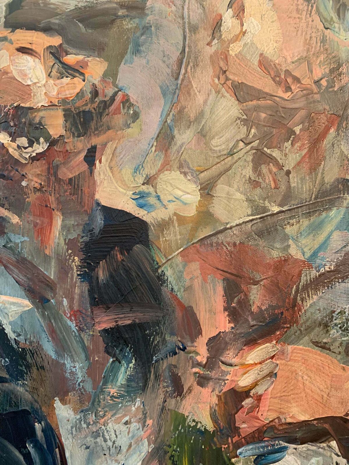 Oil Painting On Canvas 'Human Material' By Massimo Paterna, 1990s photo buy