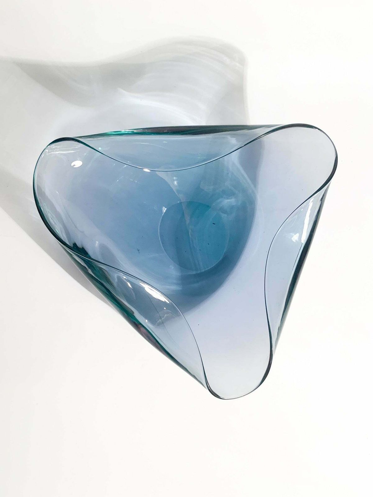 photo furniture Hand Blown Blue Murano Glass Ashtray From The 1970s