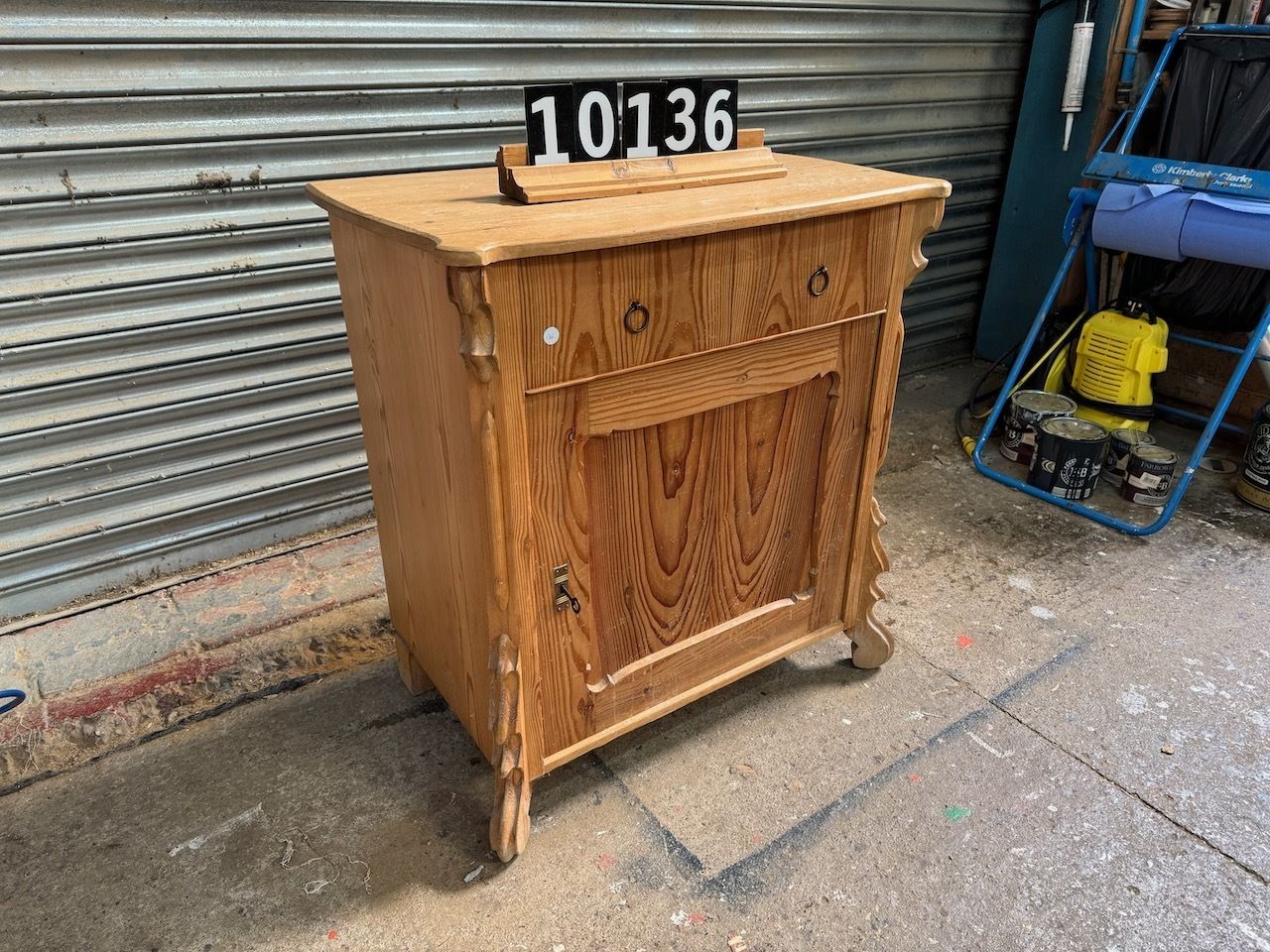 Beautiful Small Antique Pine Cupboard Ready For Wax/Paint Ref 10136 photo furniture
