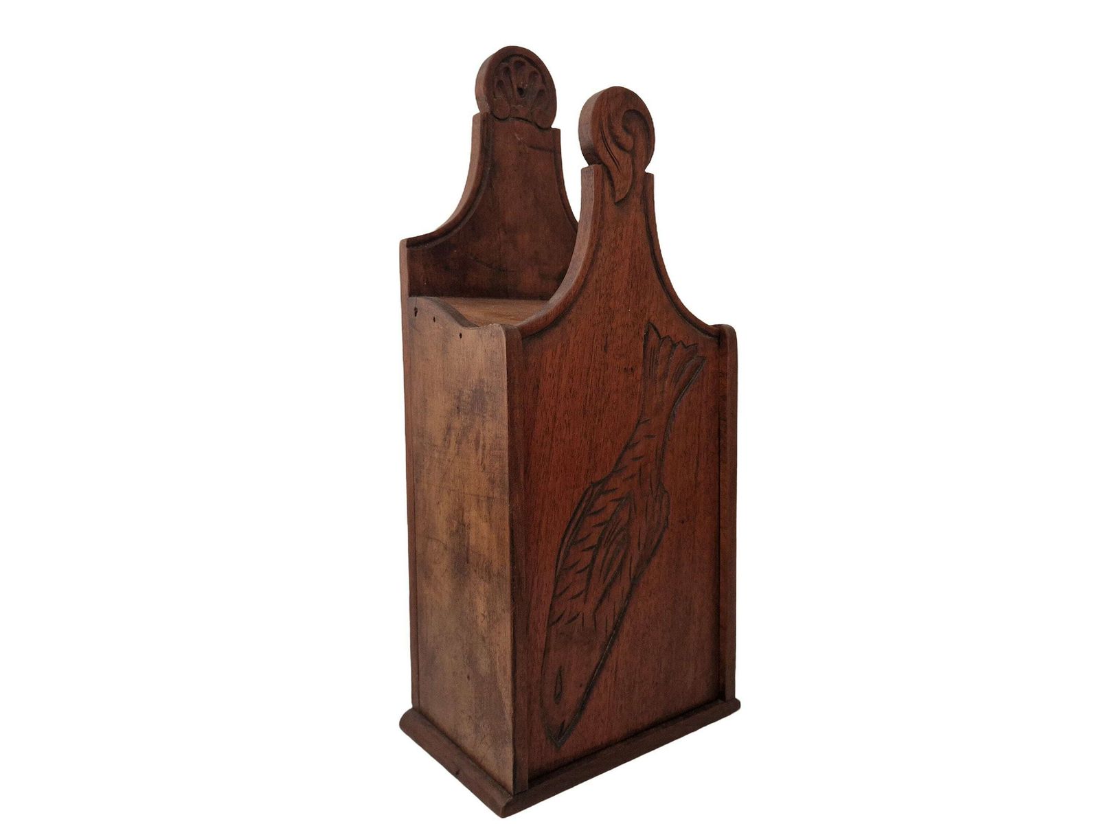 Vintage Carved Wood Flour Box, French Provencal Kitchen Furniture photo furniture
