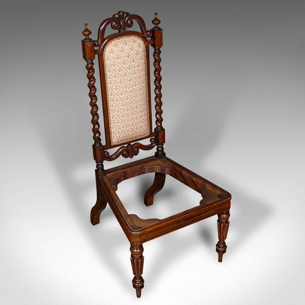 Furniture Antique Morning Room Chair, English, Silk Cotton, Side Seat, William IV, C.1835 photo