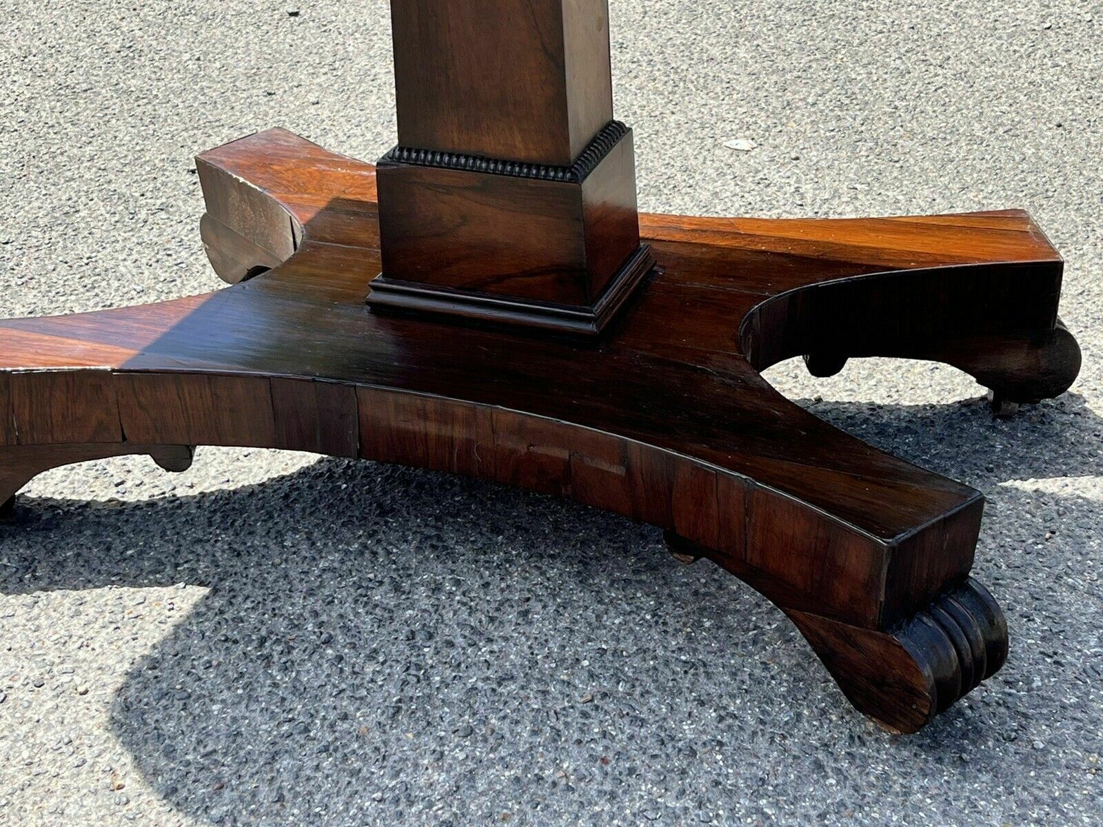 photo furniture Antique Rosewood Games Table With Fold Over Lid & Card Playing Area