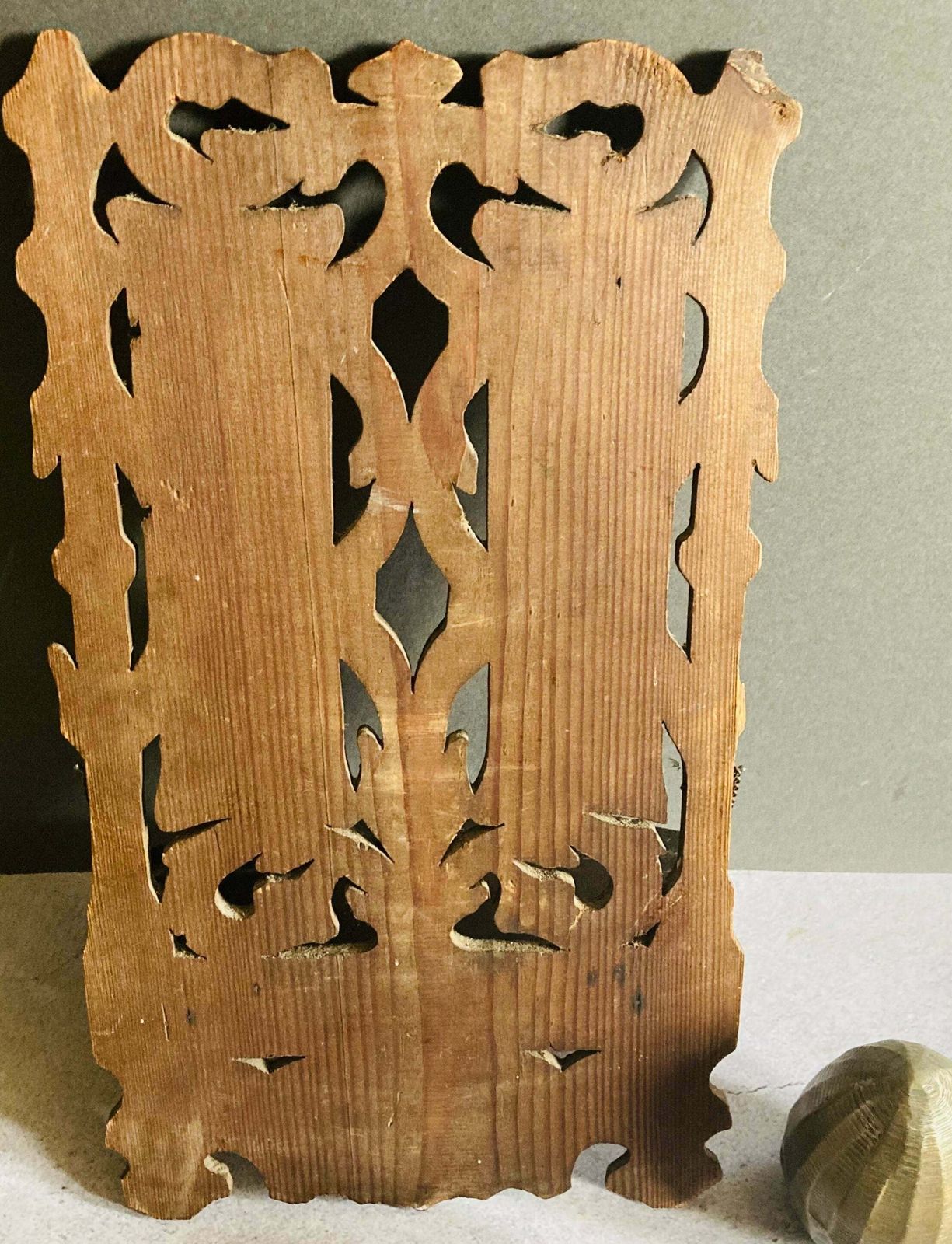 Small Antique Hand Carved Mirrored Display Shelf photo buy