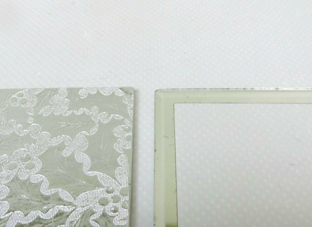 photo vinterior Art Deco Picture Frame In Rose Glass & Aluminum, 1920s