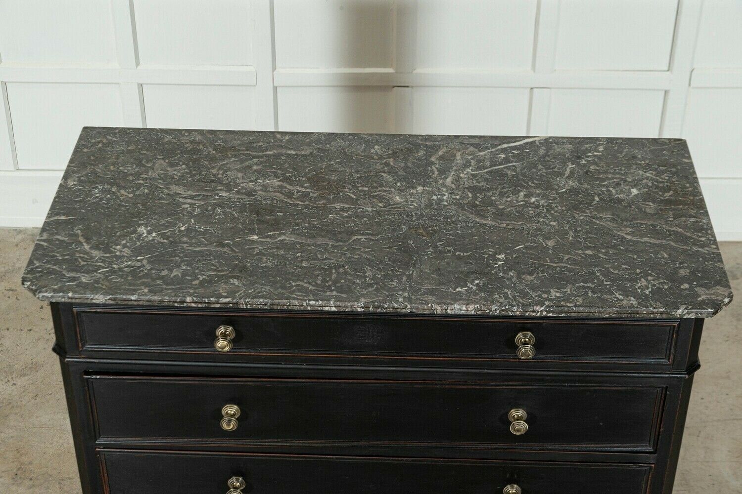  19thc French Ebonised Walnut Commode photo vintage