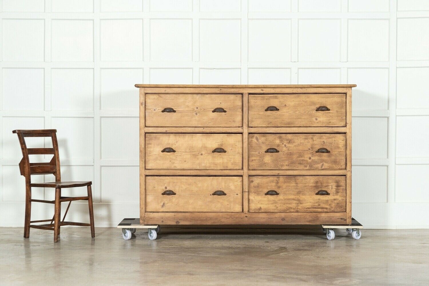 Large 19thc English Pine Chest Drawers photo for sale