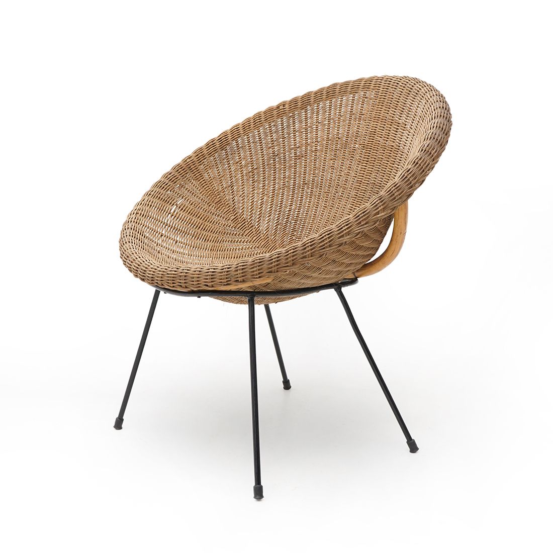 Woven Rattan Armchair, 1950s photo furniture