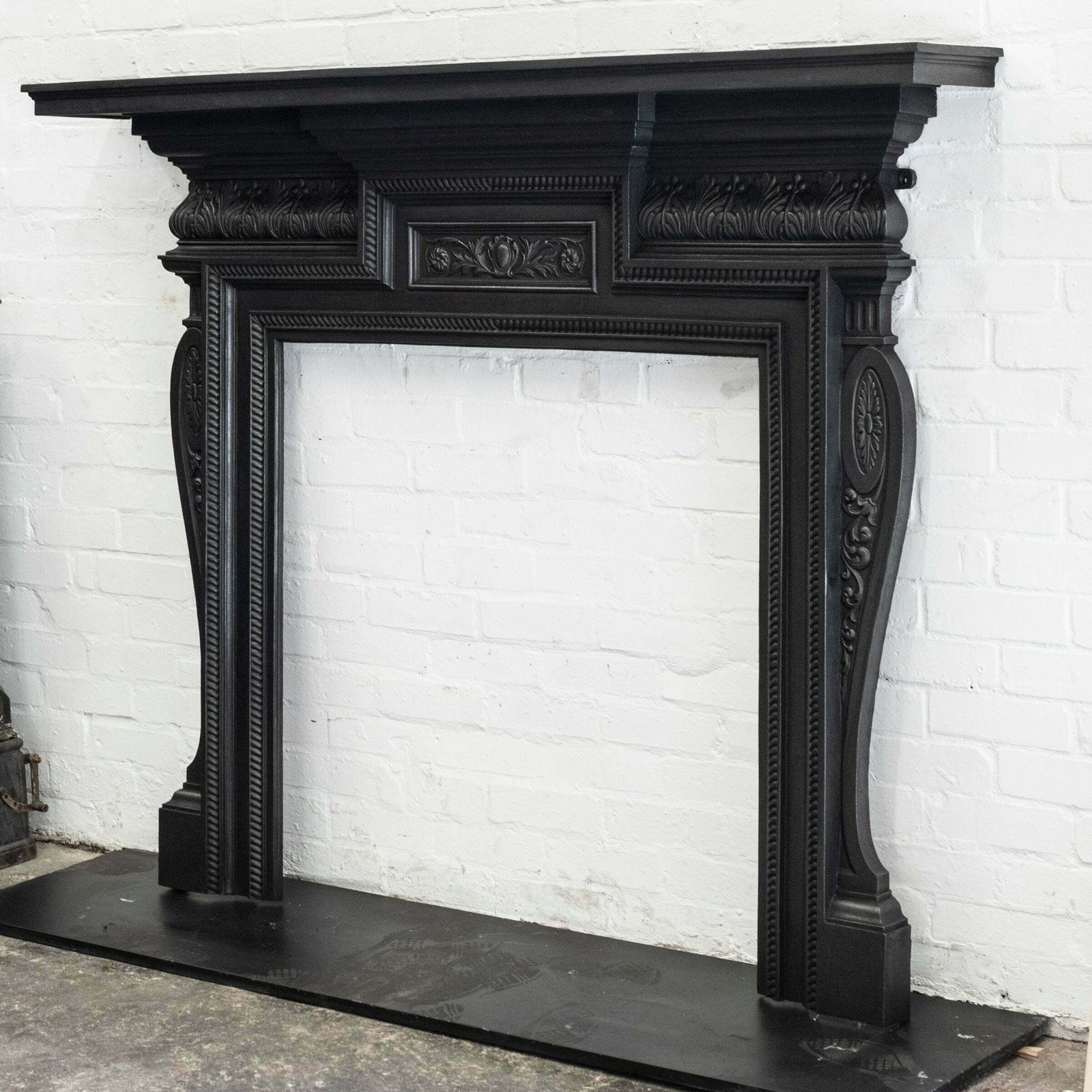 photo for sale Antique Cast Iron Fireplace Surround