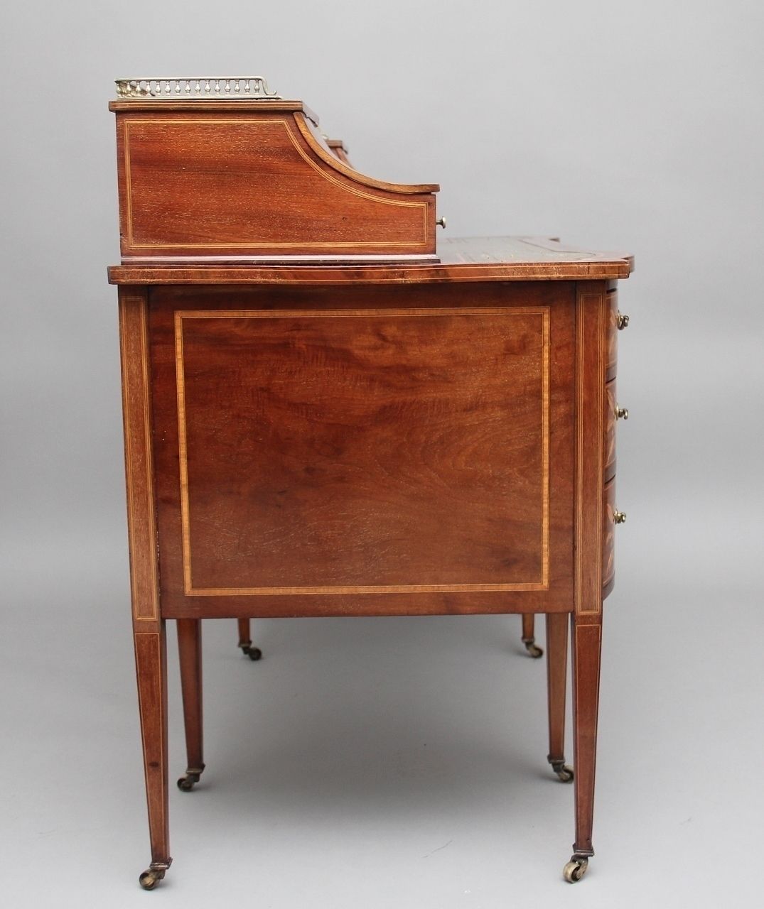 19th Century Inlaid Mahogany Desk photo vinterior
