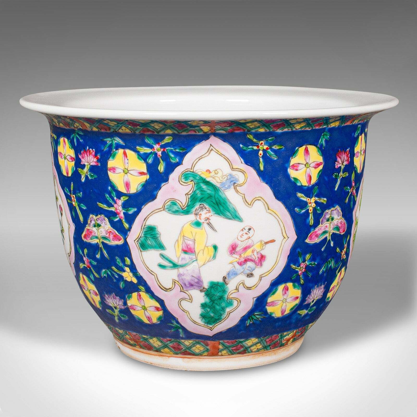 Antique Decorative Jardiniere, Chinese, Ceramic Planter, Qing Dynasty, Victorian photo Home Decor