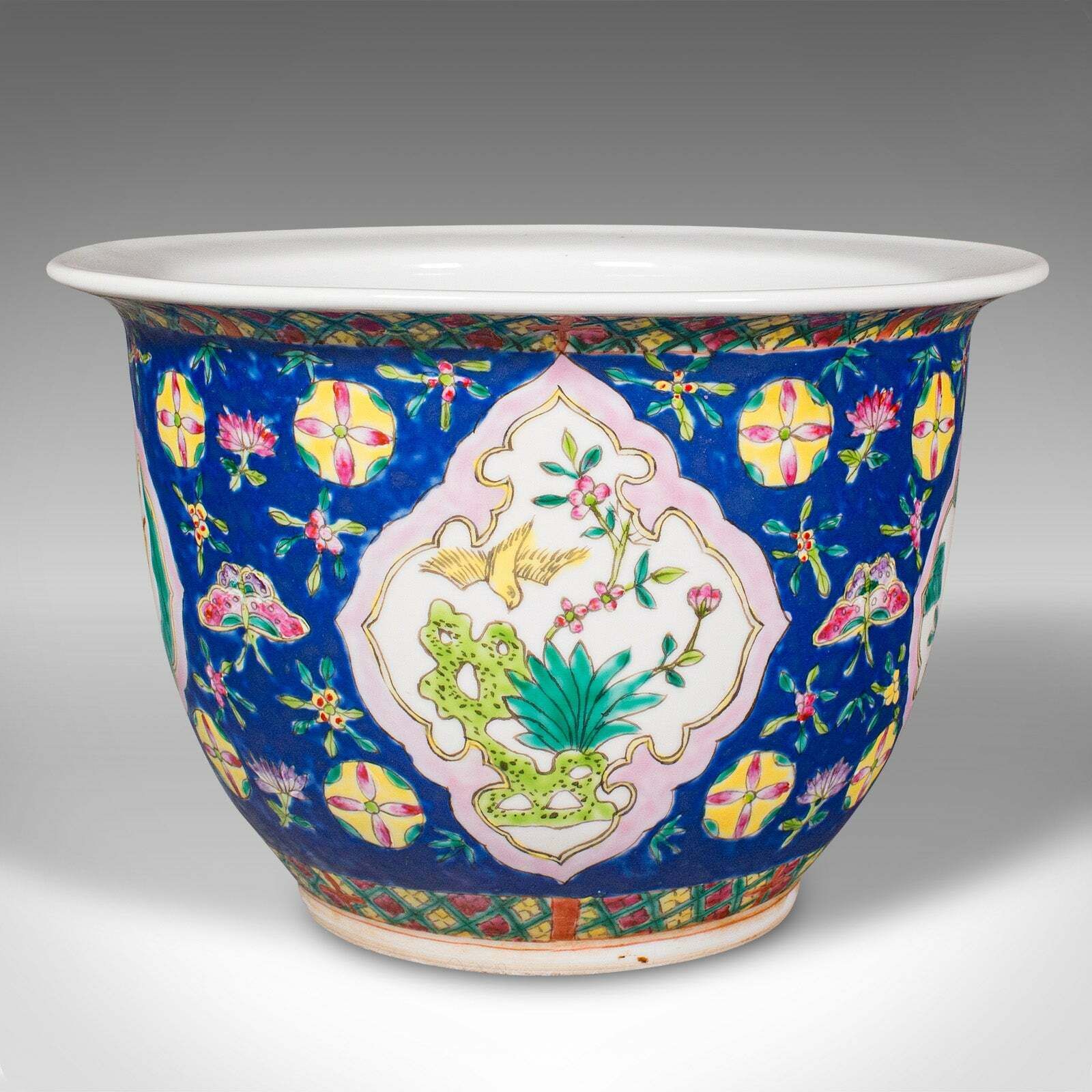 Antique Decorative Jardiniere, Chinese, Ceramic Planter, Qing Dynasty, Victorian photo 395.0