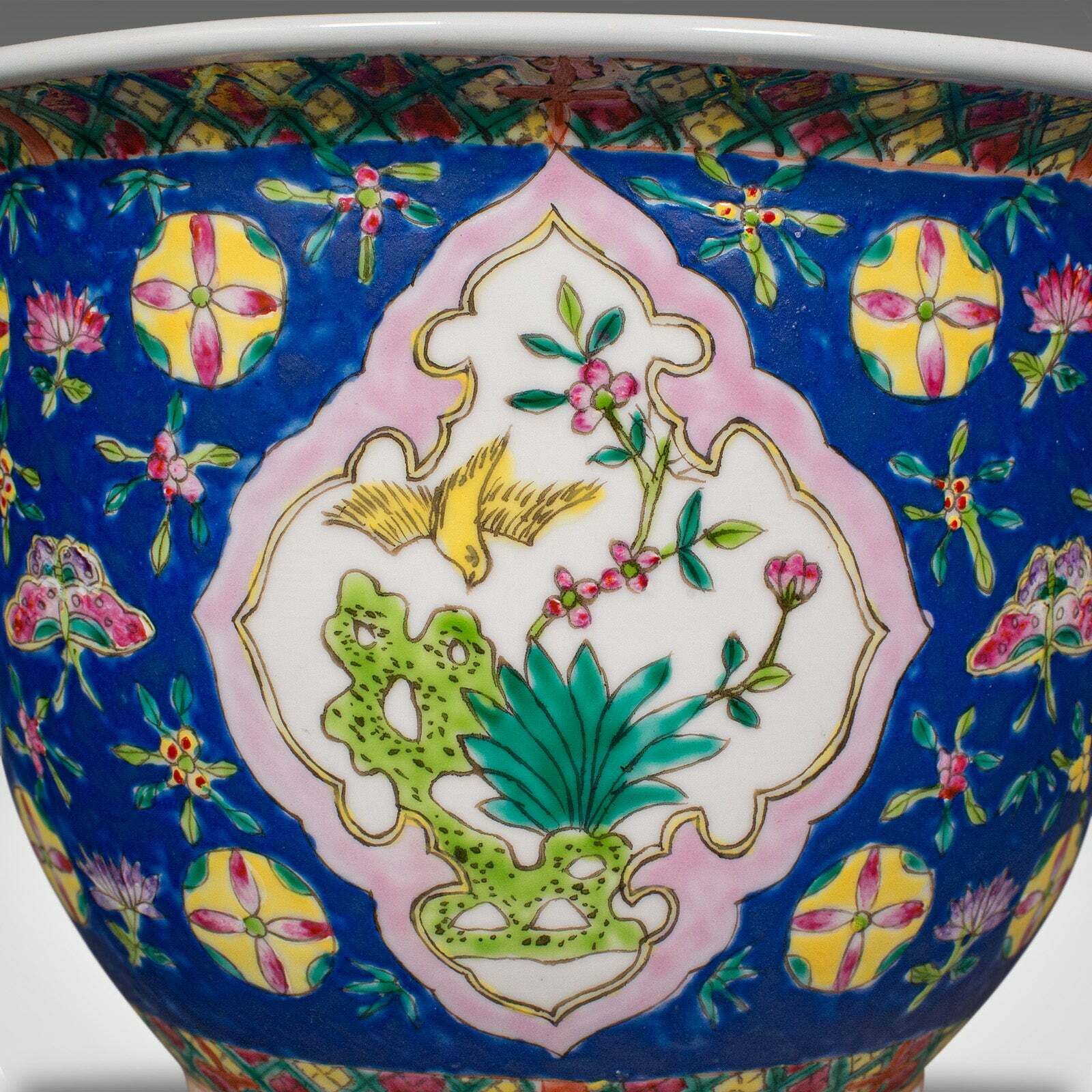 photo for sale Antique Decorative Jardiniere, Chinese, Ceramic Planter, Qing Dynasty, Victorian