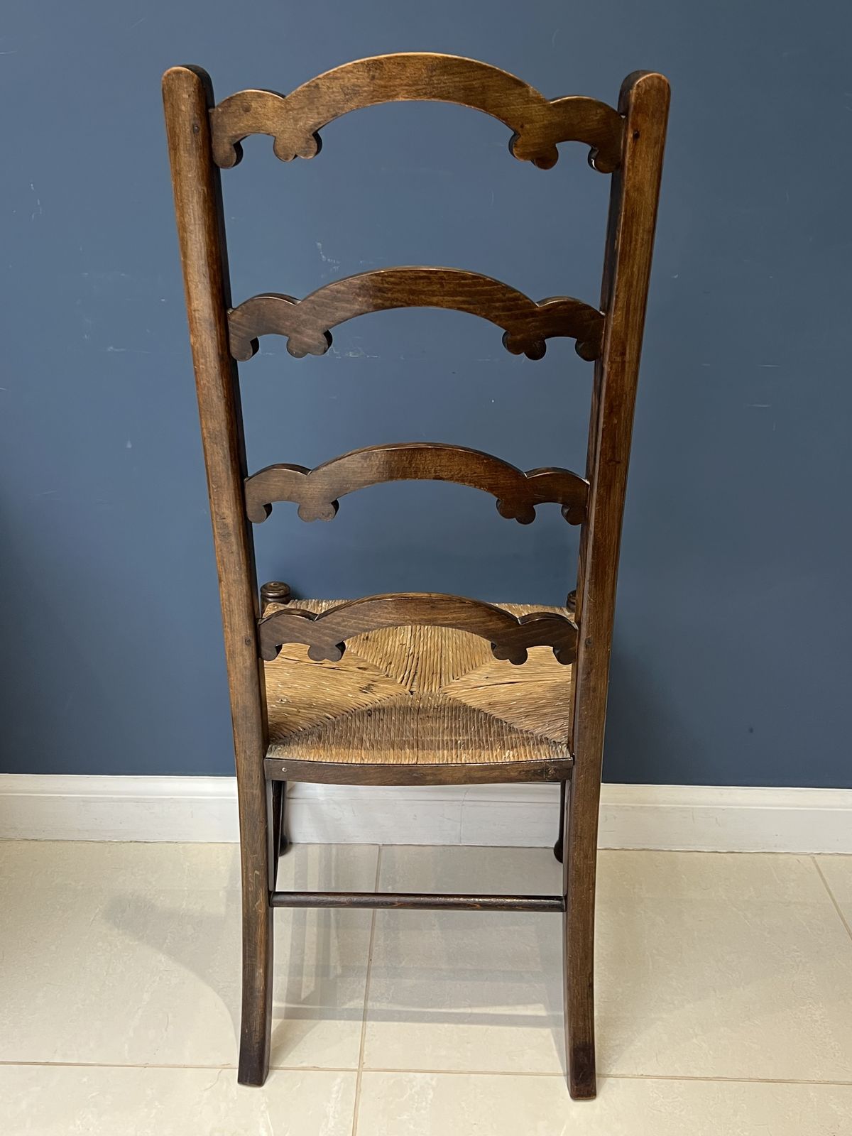 Antique Oak Country House Ladder Back Chair photo Furniture