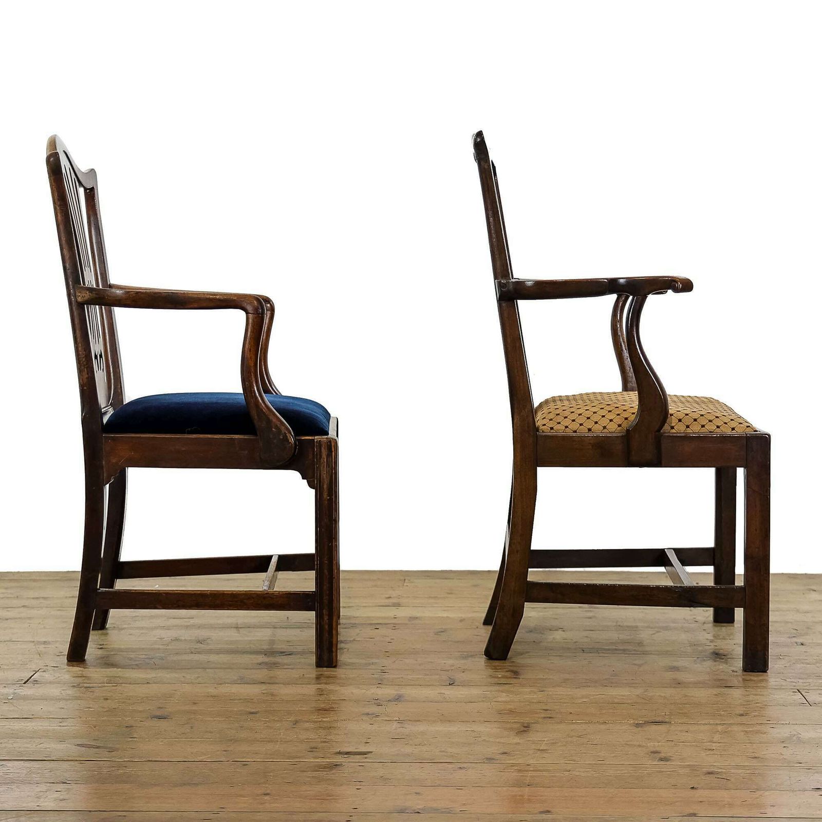 Duo Of Upholstered Armchairs | Antique Seating | Antique Armchairs | Georgian Chairs | Antique Chairs photo for sale