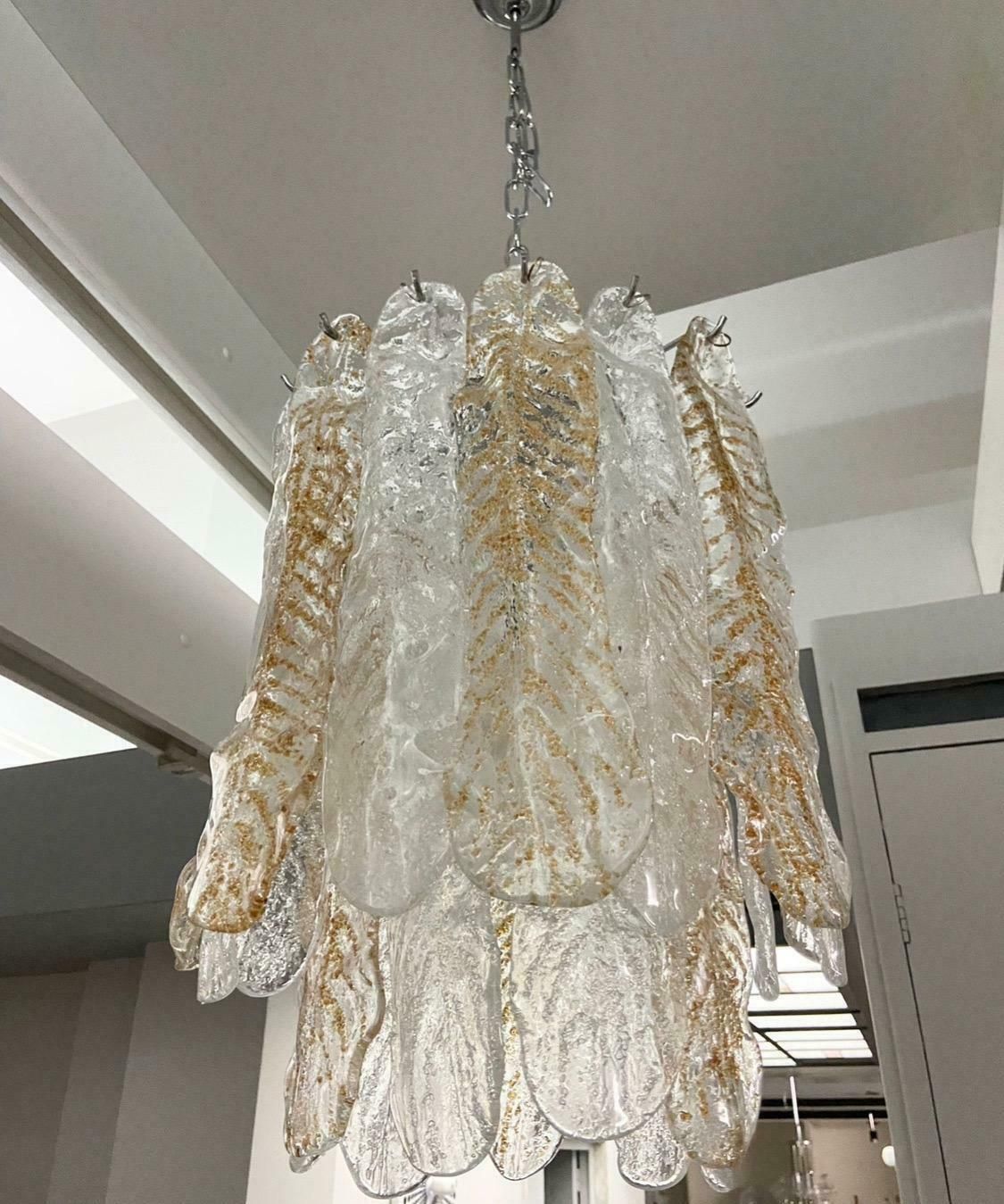 1970s Mid Century Modern Murano Glass Cascade Chandelier By Mazzega photo 1418.0