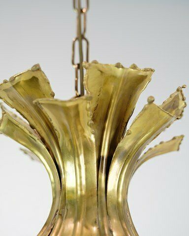 Ceiling Lamp Known As "Onion"  Made In Brass By Sven Aage Holm Sørensen From 1960s photo vinterior