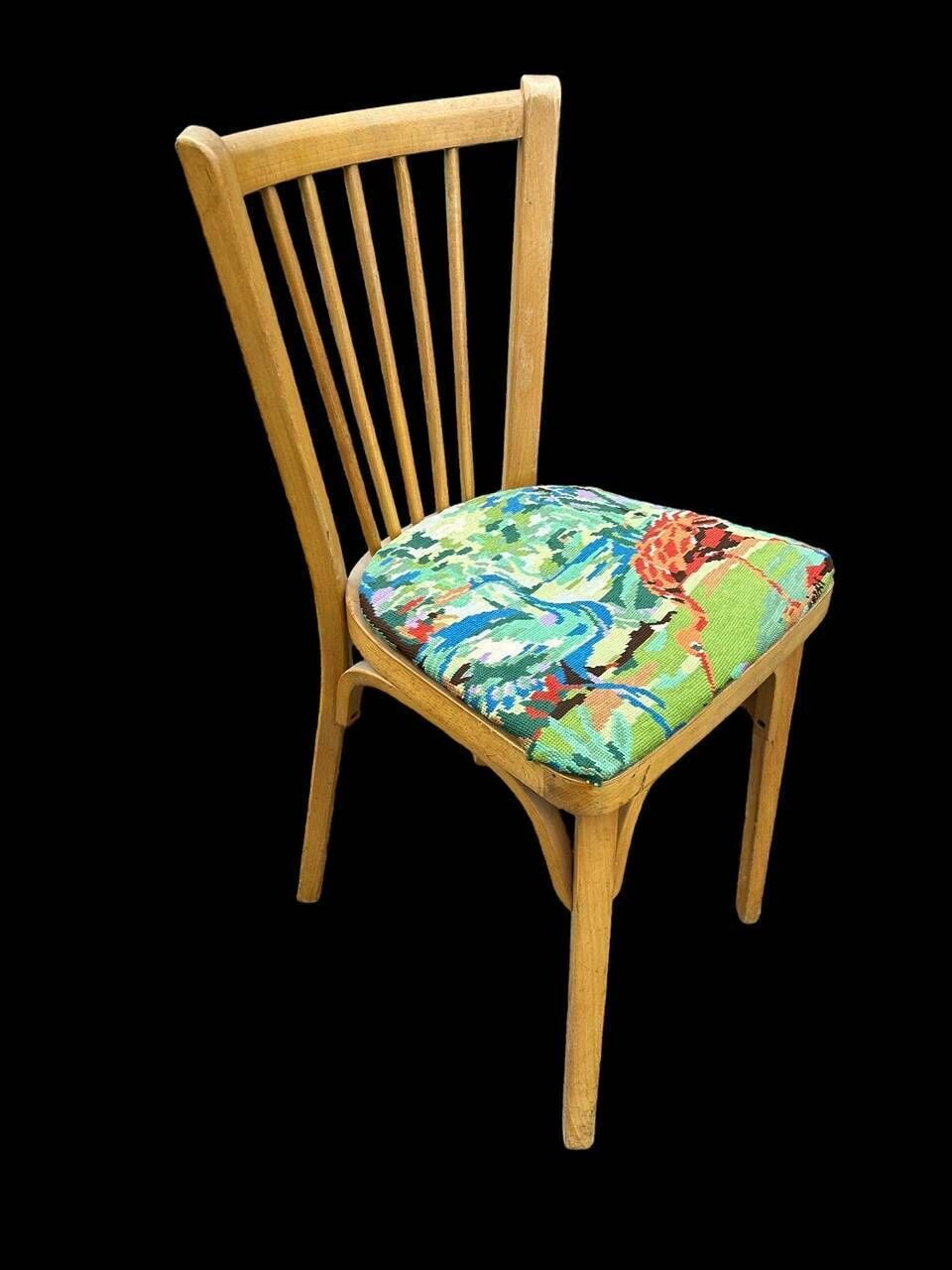 Reupholstered Baumann Chair, 1950s photo vinterior