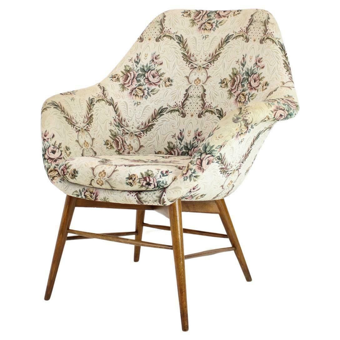 1960s Miroslav Navratil Shell Lounge Chair, Czechoslovakia