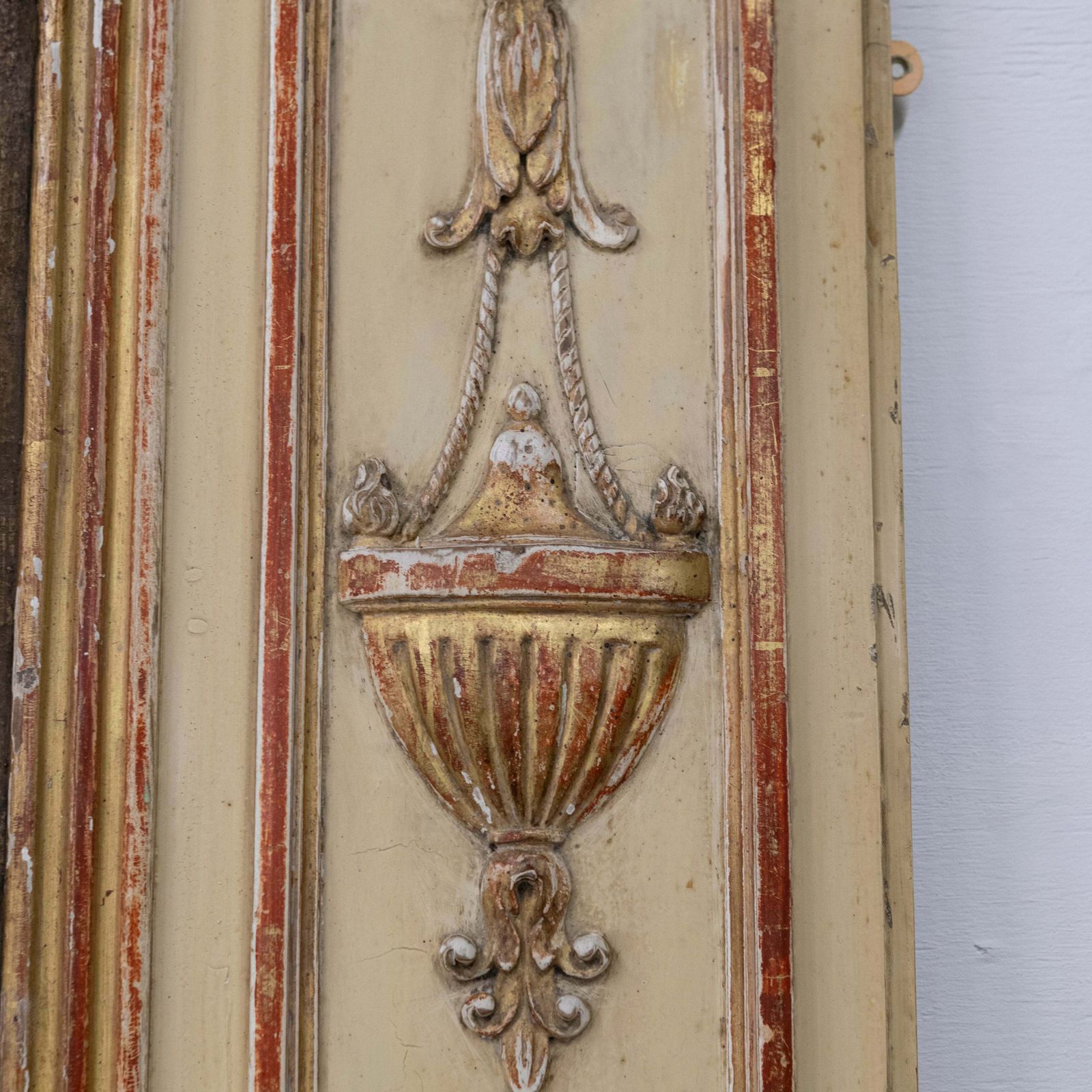 Home Decor Large Louis XVI Trumeau Mirror With Oil Painting And Gilt Gesso Details photo