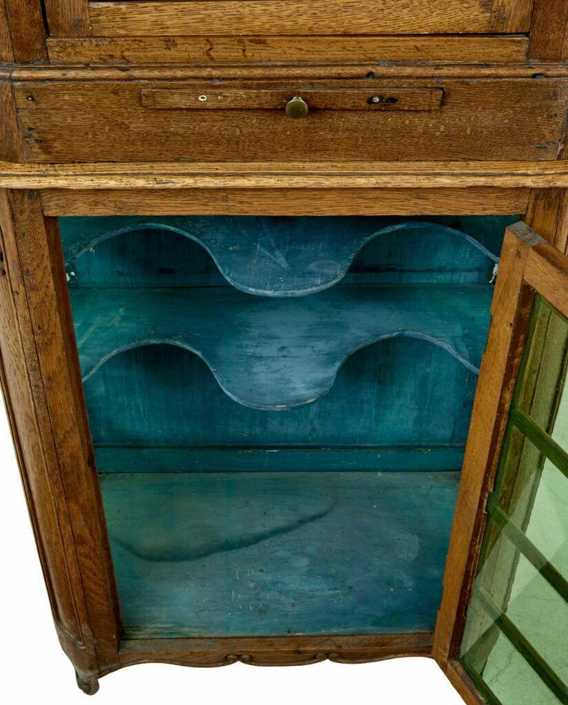Mid 19th Century Glazed Carved Oak Liège Cabinet photo furniture