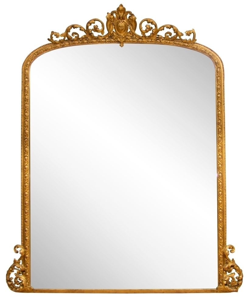An English Antique Gilded Overmantle Mirror