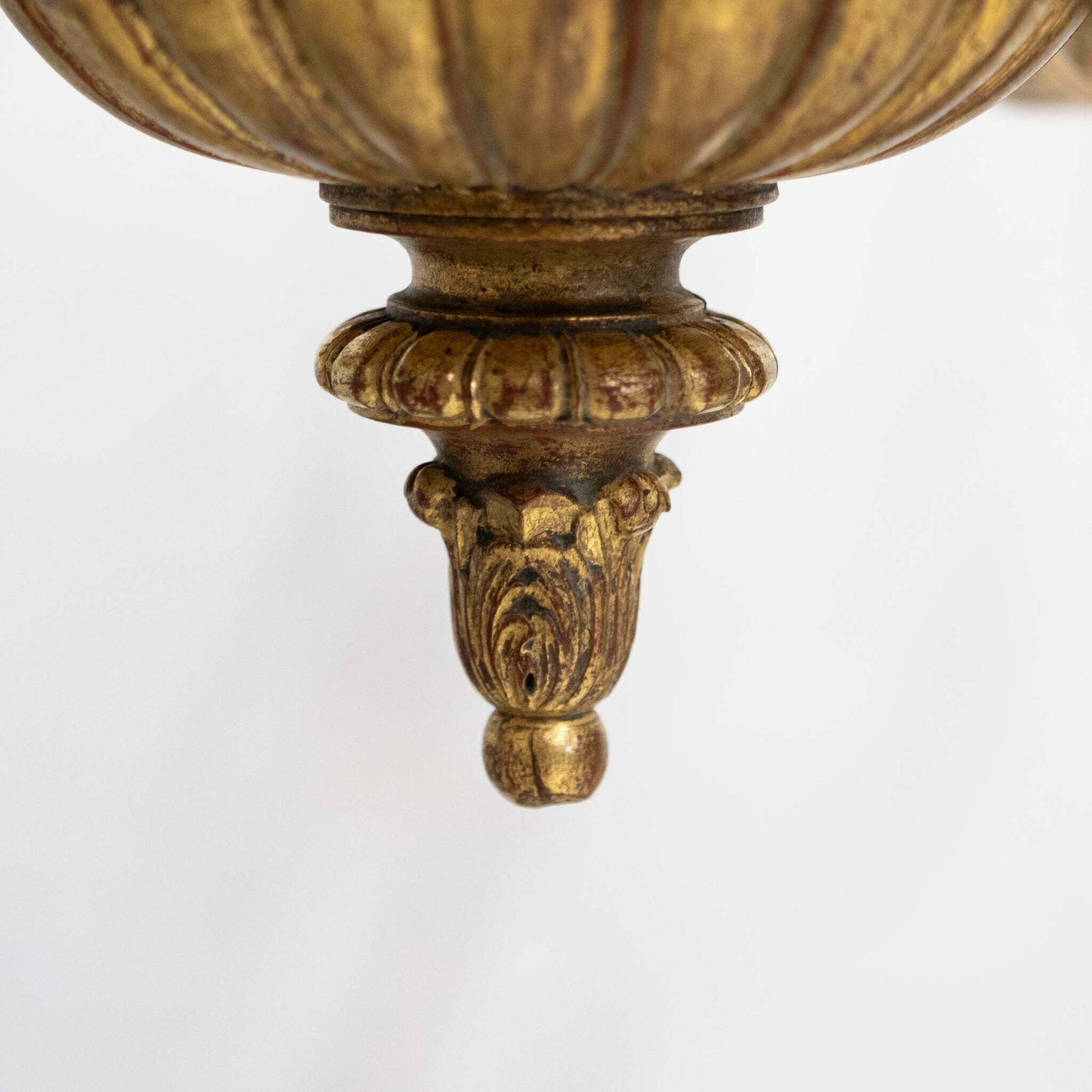 Large Antique Italian Giltwood 19th Century 8 Arm Chandelier photo Lighting