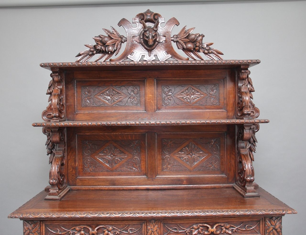 19th Century Carved Oak Buffet photo 2450.0