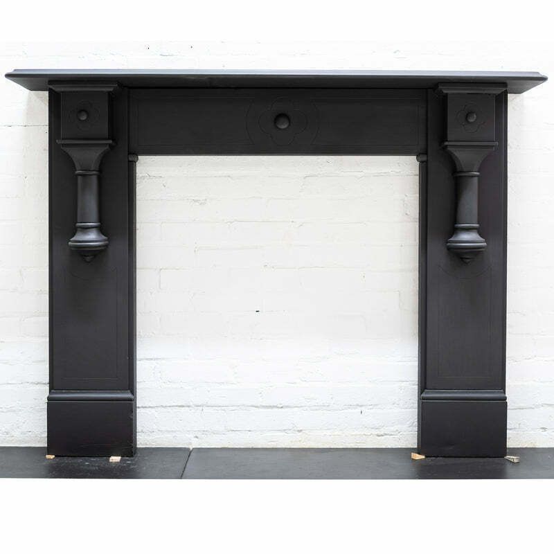 Large Antique Victorian Slate Fireplace Surround With Corbels photo furniture