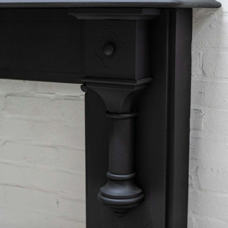 Large Antique Victorian Slate Fireplace Surround With Corbels photo Home Fixtures